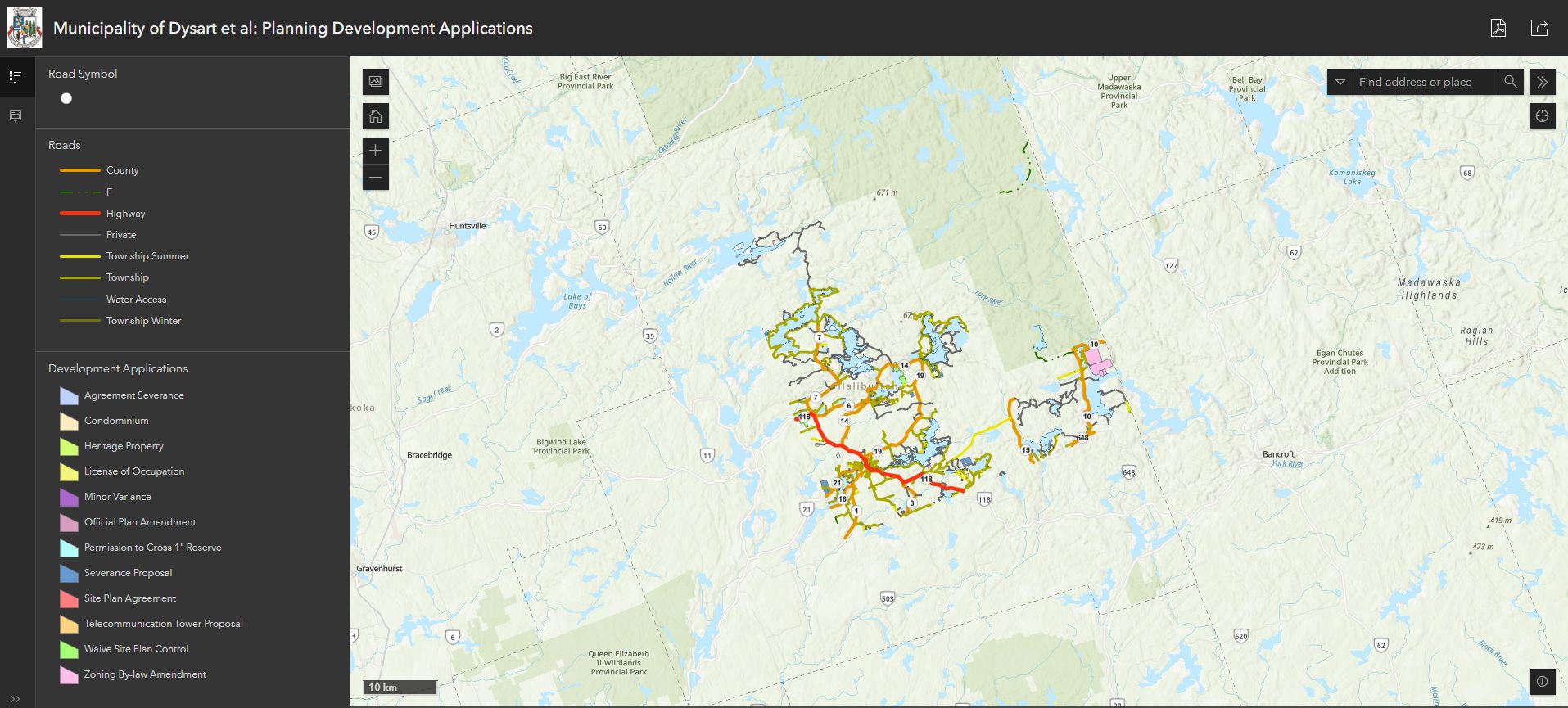 Planning Development Applications Interactive Map
