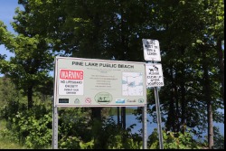 Sign describing peach area.