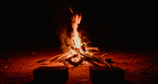 campfire at night