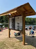Historical panels at Eagle Lake Beach